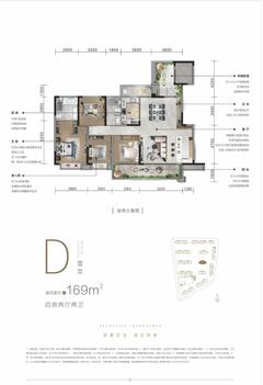 中梁云玺庭2期4室2厅2卫169.00平户型