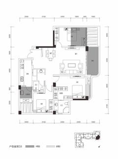 檀香山公园里3室2厅2卫122.57平户型