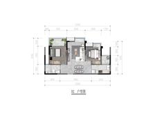 柏荟城荟澜阁1期2室2厅1卫78.00平户型