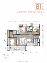 金强·悦府 3室2厅2卫 131.79平米