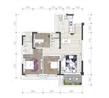 中建·望津城1期 3室2厅2卫 115.00平米