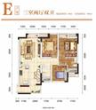 汇智栖岸名居3室2厅2卫89.00平户型