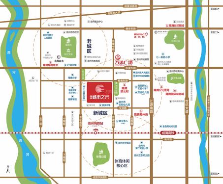 隆腾•城市之光1期区位图