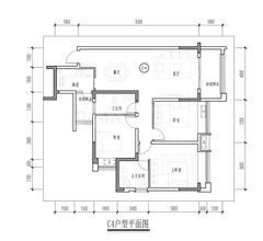 王府花园三期3室2厅2卫118.58平户型