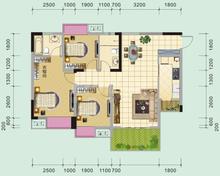 金安花苑3期3室2厅2卫111.90平户型