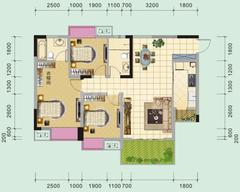 金安花苑3期3室2厅2卫111.90平户型