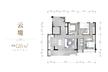 雍景致臻天府1期3室2厅2卫128.00平户型