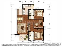 万科时代之光1期3室2厅2卫97.00平户型