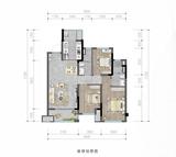金地格林云上1期（格林雅苑） 3室2厅2卫 93.00平米