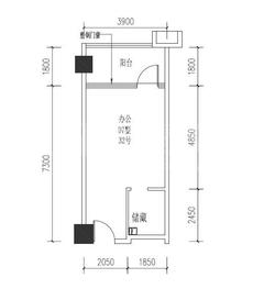 飞大壹号广场45.00平户型