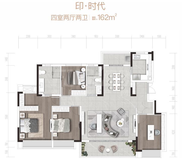 时代之城三期162平方米