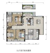 首钢蓉璟台1期 3室2厅2卫 120.00平米