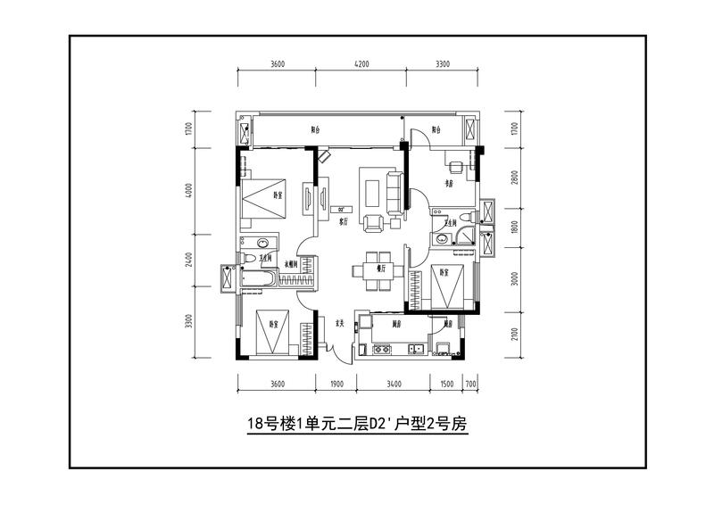 D2’(18号楼1-2号房,2楼）