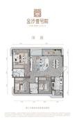 蜀璟天娇园1期3室2厅2卫91.55平户型