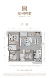 蜀璟天娇园1期 3室2厅2卫 91.55平米