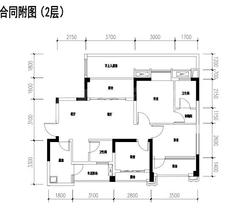 成功悦都3室2厅2卫90.73平户型