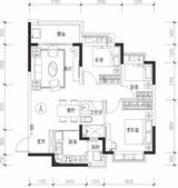 恒大西辰绿洲1期 3室2厅1卫 94.00平米