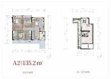 锦添公馆1期3室2厅2卫135.20平户型