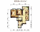 锦悦府2期 2室2厅1卫 90.63平米