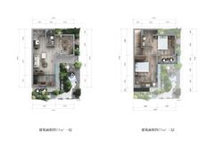 绿地无舍1期3室2厅3卫77.00平户型