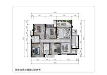 山漫缔景雅筑1期3室2厅2卫114.73平户型