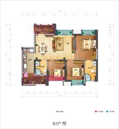 佳兆业丽晶公馆3室2厅2卫89.00平户型