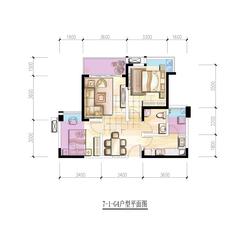 绵世溪地湾2期1室74.00平户型