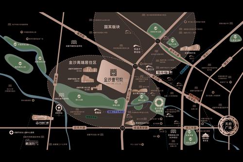 蜀璟天娇园1期区位图
