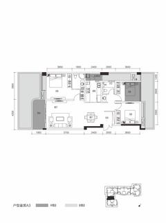 檀香山公园里3室2厅2卫121.97平户型