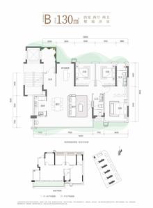 明信四季东岸名邸1期4室2厅2卫130.00平户型