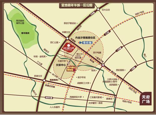 金地新城市花园区位图