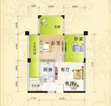 嘉和瑞景1期 2室2厅1卫 43.69平米
