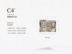 青城南院1室1厅1卫54.83平户型