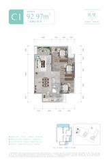 双悦学庭1期 3室2厅1卫 92.97平米
