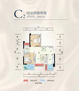嘉通云玺 2室2厅1卫 68.13平米