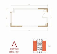 世茂茂立方广场1期37.64平户型