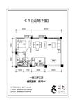 雅居乐陇海.九麓项目一期1室2厅2卫73.00平户型