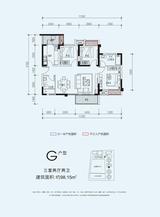 中港·央湖明邸2期 3室2厅2卫 98.15平米