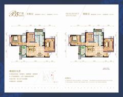 香月湖3室2厅2卫91.92平户型