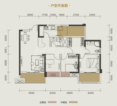 中筑西府兰庭4室2厅2卫108.49平户型