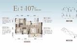 滨江壹号1期 3室2厅2卫 107.00平米