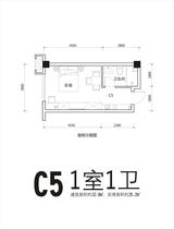 合能橙中心珍宝橙二期 1室1卫 32.80平米