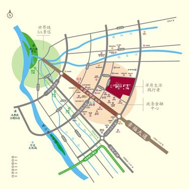 正成源筑1期区位图