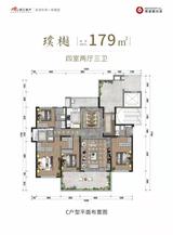 润达丰滨江樾庭1期 4室2厅2卫 179.61平米