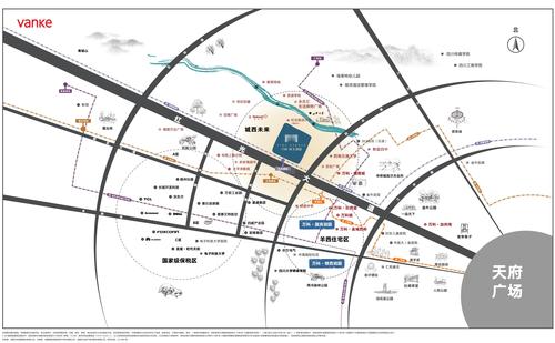 万科时光润园1期区位图