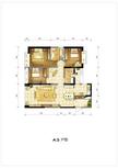 天荟II3室2厅2卫127.95平户型