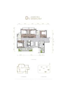 成都轨道麓鸣九天麓吟苑4室2厅2卫140.00平户型
