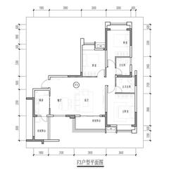 王府花园三期3室2厅2卫116.43平户型