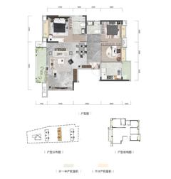 汇尚雅居1期4室2厅2卫119.65平户型