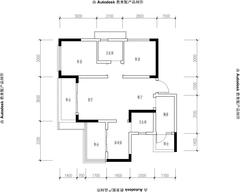 和悦澜庭3室2厅2卫85.00平户型
